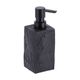 Distributeur de savon polyrésine pierre noire 6x18x6cm