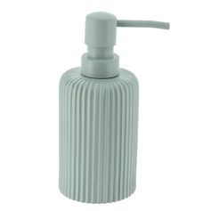 Distributeur de savon strié polyrésine vert H 17cm