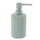 Distributeur de savon strié polyrésine vert H 17cm
