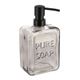 Distributeur de savon verre inscription SOAP noir 6x21x9.5cm