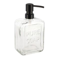 Distributeur de savon verre SOAP transparent 6x21x9.5cm