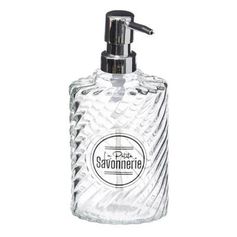 Distributeur de savon verre strié 450ml