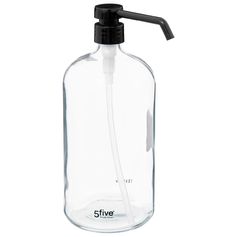 Distributeur de savon verre transparent 1L H 24cm