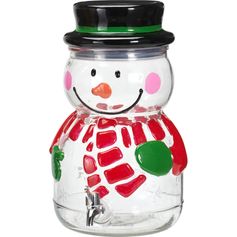 Distributeurde boisson verre bonhomme de neige noël 6.5L