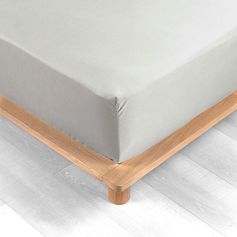 Drap housse percale blanc 160x200cm