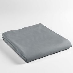 Drap plat coton 57 fils gris perle 240x300cm