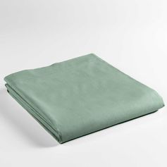 Drap plat coton 57 fils vert clair 240x300cm