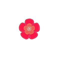 Ecusson thermocollant fleur COL010