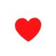 Ecusson brodé thermocollant cœur rouge 3.5x4.1cm