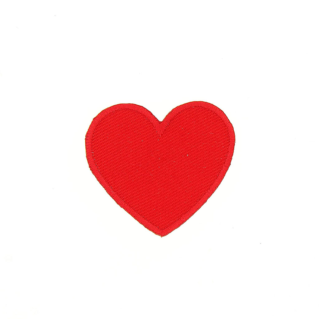 Sticker thermocollant rouge cœurs