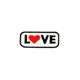 Ecusson thermocollant rectangulaire LOVE