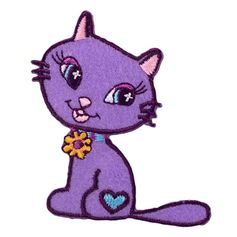 Ecusson chat violet