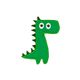 Ecusson thermocollant dinosaure vert