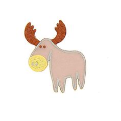 Ecusson thermocollant renne marron