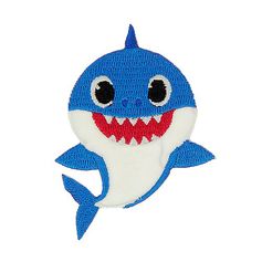 Ecusson thermocollant Baby Shark bleu