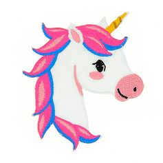 Ecusson thermocollant tête de licorne COL077