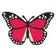 Ecusson thermocollant papillon rouge
