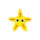 Ecusson thermocollant étoile de mer jaune