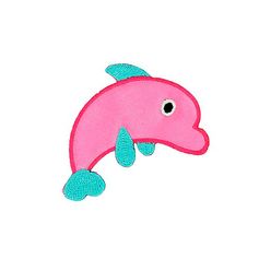 Ecusson thermocollant dauphin rose