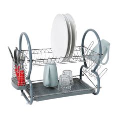 Egouttoir à vaisselle gris 52x26x39cm