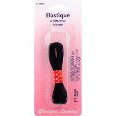Elastique à chapeau noir 4m