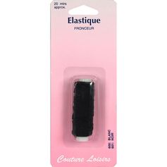 Elastique fronceur noir 20m