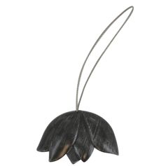 Embrasse aimantée résine TULIPE noir argent
