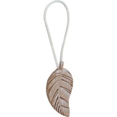 Embrasse aimantée SONORA en bois couleur naturelle 34x1.5x3.8cm