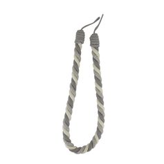 Embrasse corde coton tressé blanc gris D 2.2x60cm