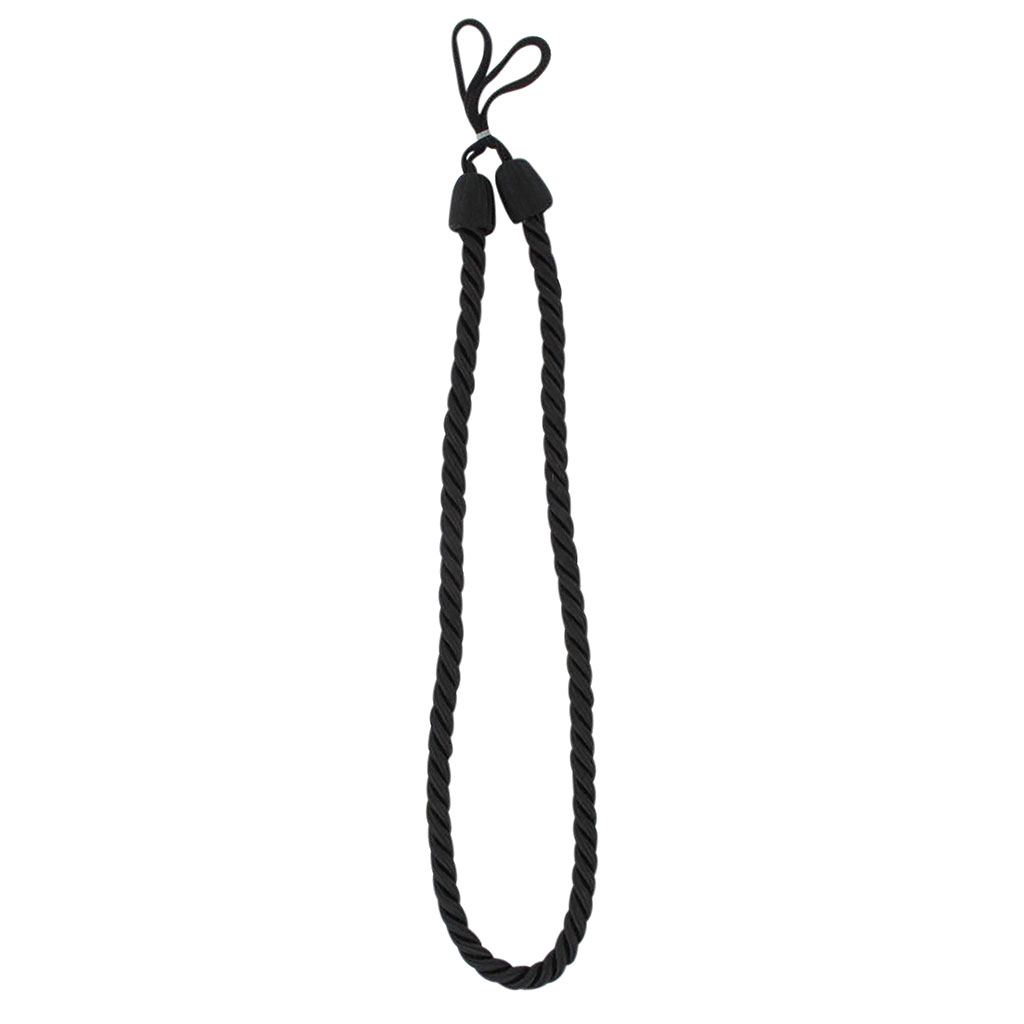 Embrasse corde coton tressé noire D 1.5x30cm - Centrakor