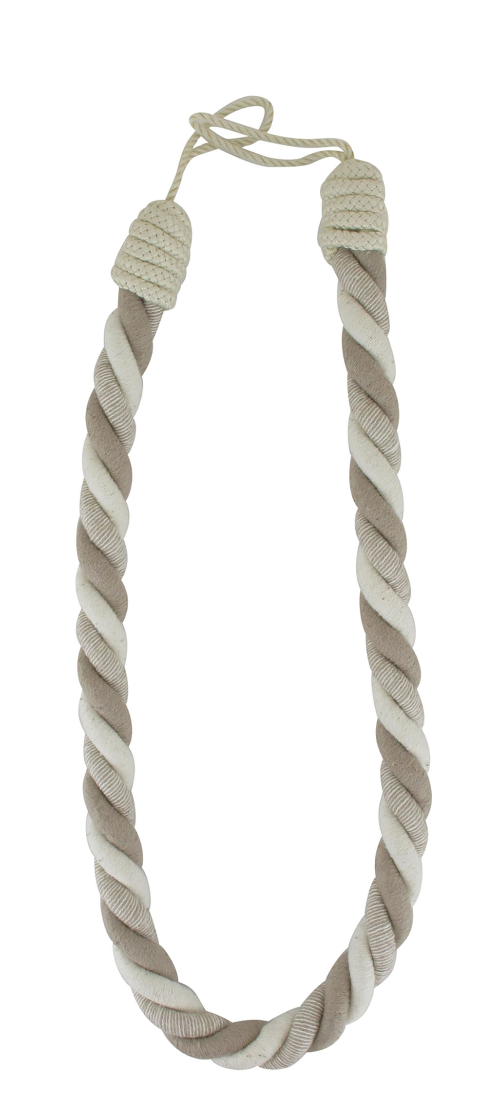 Embrasse corde coton tressé taupe D 2.2x60cm