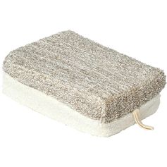 Eponge de bain ramie et bambou 9x14x4cm