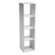 Etagère colonne 4 cases Mix'n Modul bois blanc 34.4x134x32cm