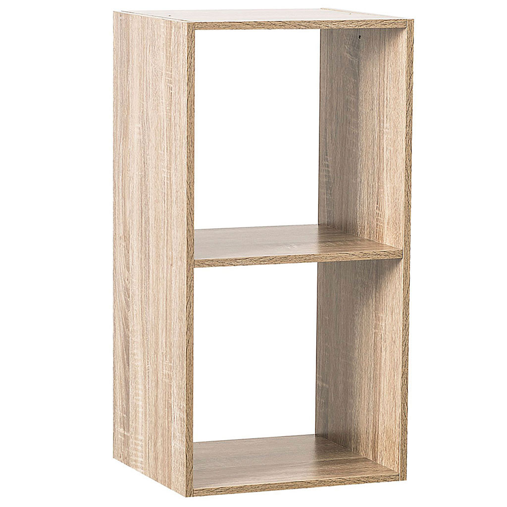 Meuble colonne Mix'n Modul 2 cases bois naturel 34.5x32x67.5cm