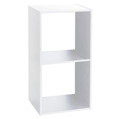 Meuble colonne Mix'n Modul 2 cases bois blanc 34.5x32x67.5cm