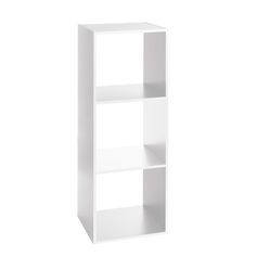 Meuble étagère Mix'n Modul 3 cases bois blanc 34.5x100.5x32cm