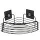 Etagère d'angle douche adhésive noir 22.5x14x22.5cm