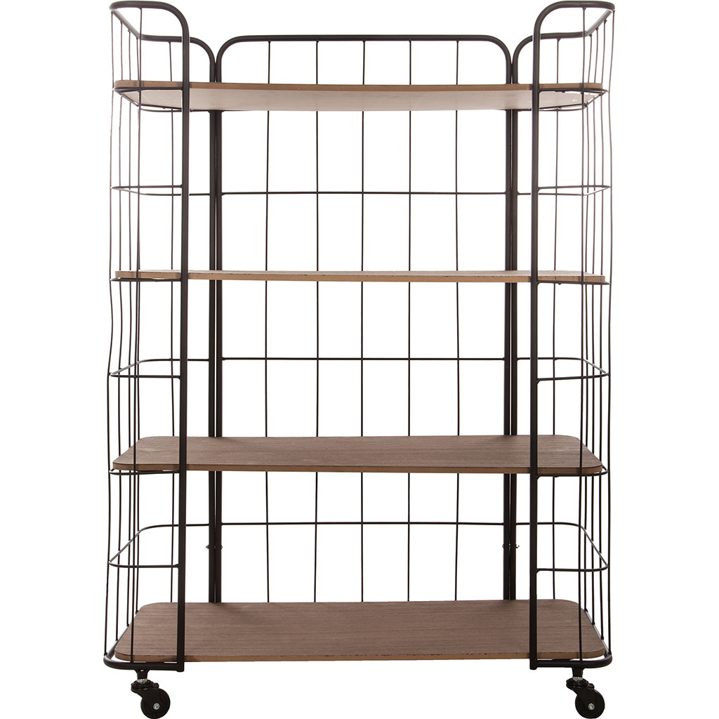 Étagère De Rangement à Roulettes Pour Tissus – 3/4/5 Niveaux, Hauteur 115 Cm – Métal Peint, Mobile Et Facile à Assembler - 3