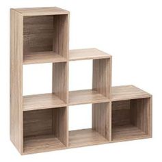 Étagère escalier à poser 6 cases Mix'n Modul bois clair 102x32x102cm