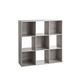 Meuble de rangement Mix'n Modul 9 cases bois gris 100.5x100.5x32cm