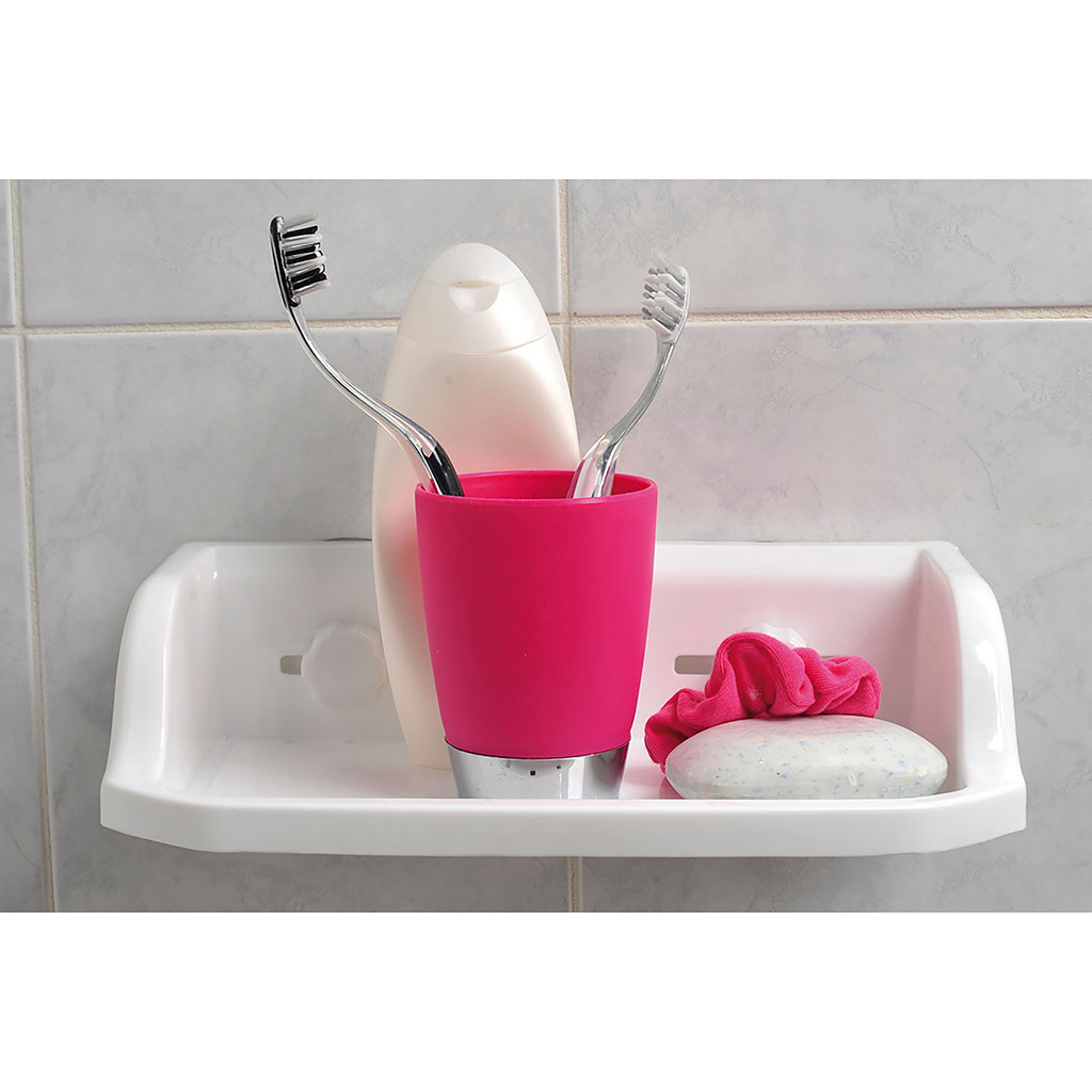 Étagère rectangle ventouses 17x30x7.5cm