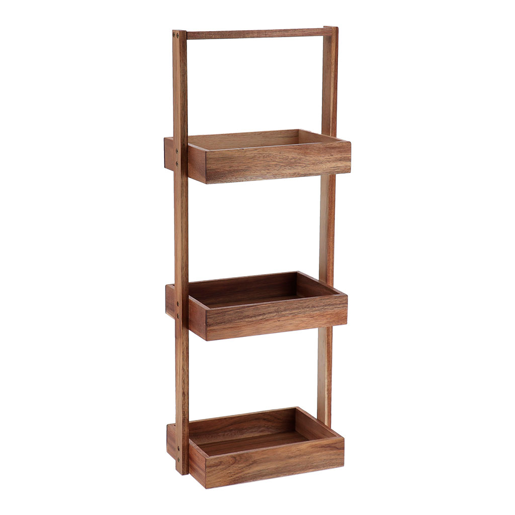 Etagère salle de bain acacia 27x17x17cm