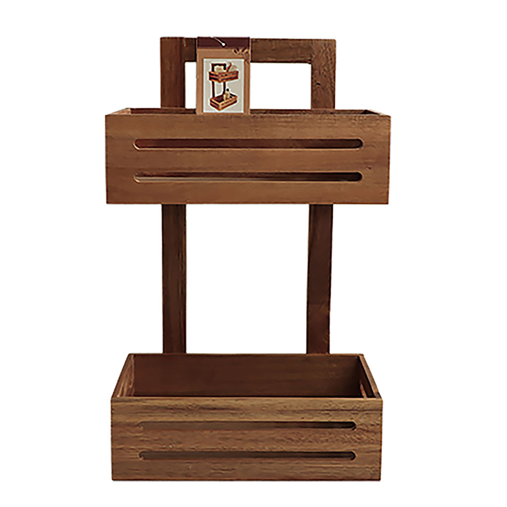 Etagère salle de bain acacia 28x45.5x17cm