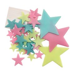 Etoile phosphorescente multicolore 8x8cm