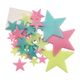 Etoile phosphorescente multicolore 8x8cm