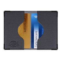 Etui anti-piratage 2 cartes bancaires design carbone