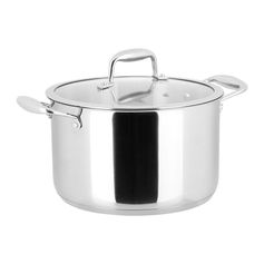 Faitout avec couvercle inox gris D 24cm