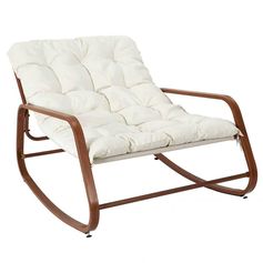 Fauteuil à bascule MIAMI blanc 92x130x69cm