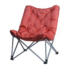 Fauteuil camping pliable brique 83x74x91cm