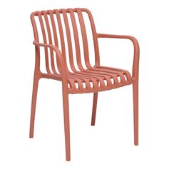 Fauteuil de jardin empilable terracotta 81x58x56cm